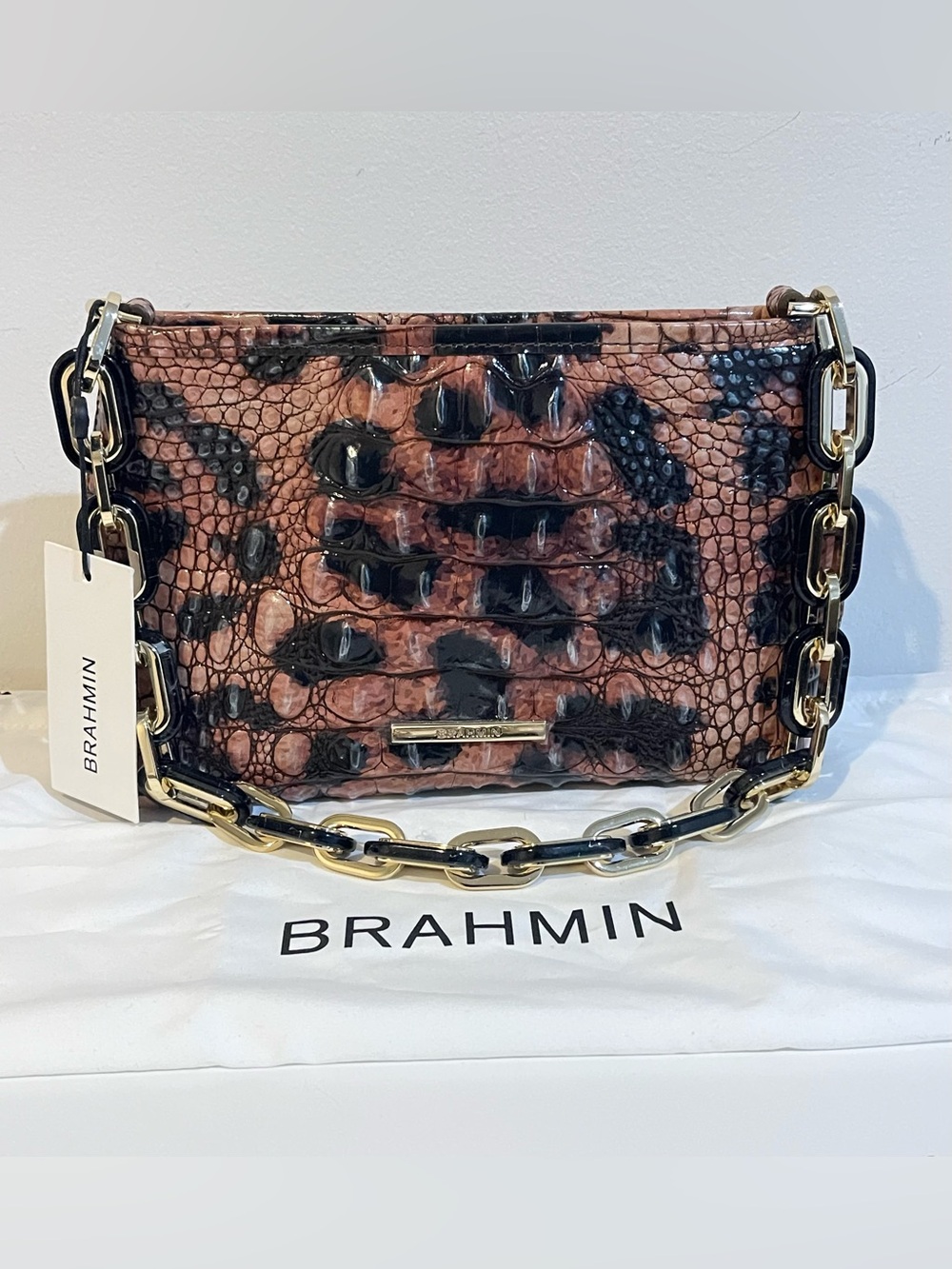 Brahmin Mod Lorelei Small Leather Chain Shoulder Bag - Picture 3 of 14